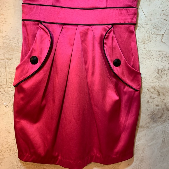 Vintage 90’s Style Pink Stretch Pleated Dress - Picture 8 of 8
